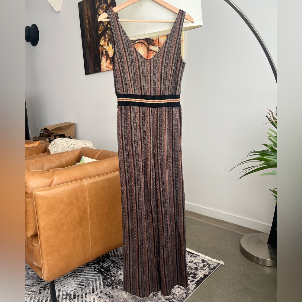 Luna Allegra Italian Made Metallic Jumpsuit